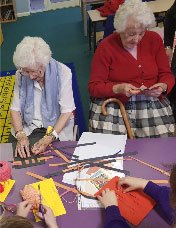 Residents join school children